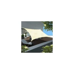 Voile D'ombrage UV 3x5 M Rectangulaire Protection Solaire Balcon Beige -Promos Jardin Lumi Magasin 100155438 3