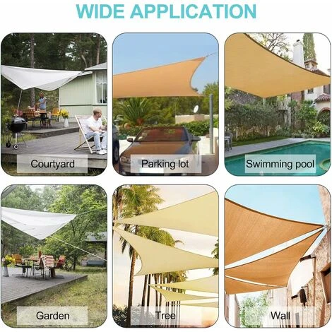 Kit De Fixation Pour Voile D'ombrage, Acier Inoxydable Soleil Voile D'ombrage Kit De Fixation Pour Triangle Et Carré, Rectangle, Du Soleil Voile D'ombrage Accessoires De Fixation - Komiro 5 Kit De Fixation Pour Voile D'ombrage, Acier Inoxydable Soleil Voile D'ombrage Kit De Fixation Pour Triangle Et Carré, Rectangle, Du Soleil Voile D'ombrage Accessoires De Fixation - Komiro – Image 5