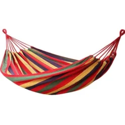 BF Hamac En Toile Simple Loisirs De Plein Air Camping-Rouge, 28080cm, Longueur Du Tissu 190cm, Portant 200kg, 1pc