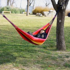 BF Hamac En Toile Simple Loisirs De Plein Air Camping-Rouge, 28080cm, Longueur Du Tissu 190cm, Portant 200kg, 1pc -Promos Jardin Lumi Magasin 100213557 5