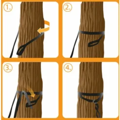 Kit Pour Suspendre à Arbre Poutre Hamacs 300 Kg 2 Sangles 280x2,5 Cm Set Noir -Promos Jardin Lumi Magasin 100266130 3