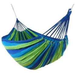 Hamac 280x150cm Toile à Voile 2 Personnes 200kg De Charge Loisirs Patio Léger Camping - Bleu -Promos Jardin Lumi Magasin 100266304 3