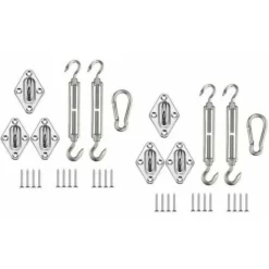 Kit De Fixation De Voile D'ombrage, Kit De Fixation De Voile D'ombrage En Acier Inoxydable Pour Accessoires De Fixation De Voile D'ombrage Triangle Et Rectangle Carré -Promos Jardin Lumi Magasin 100571214 3