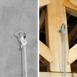 Kit De Fixation Pour Fauteuil Suspendu Kit Pour Accrocher Chaise Hamac Balancelle à Pendre Métal Robuste Incl Corde Mousqueton Vis à Anneau Poids Max Supporté 160 Kg -Promos Jardin Lumi Magasin 10974044 3