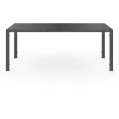 Salon De Jardin MADRID Table 190 CM Et 8 Chaises Empilables Gris Anthracite -Promos Jardin Lumi Magasin 11265570 3