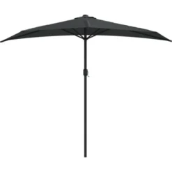 Parasol De Balcon Et MĂąt En Aluminium Anthracite 270x144cm Demi VidaXL
