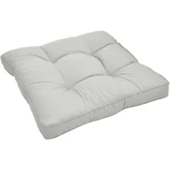 Beautissu Coussin Lounge Xluna Gris Clair, 40x40x10 Cm