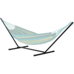 OUTSUNNY Support Pied De Hamac Structure Robuste Métal époxy Noir Dim. 3,60L X 0,92l X 1,15H M -Promos Jardin Lumi Magasin 11509854 4