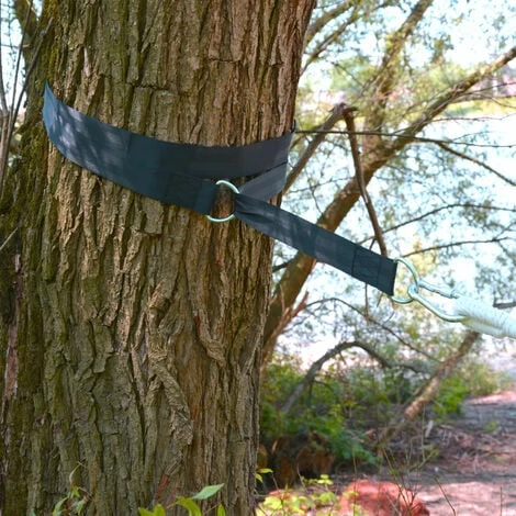 Kit Pour Suspendre Une Balancelle 150kg à Un Arbre 1x Sangle 300x5cm Corde Noir 2 Kit Pour Suspendre Une Balancelle 150kg à Un Arbre 1x Sangle 300x5cm Corde Noir – Image 2
