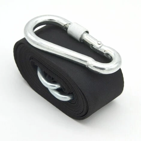 Kit Pour Suspendre Une Balancelle 150kg à Un Arbre 1x Sangle 300x5cm Corde Noir 3 Kit Pour Suspendre Une Balancelle 150kg à Un Arbre 1x Sangle 300x5cm Corde Noir – Image 3