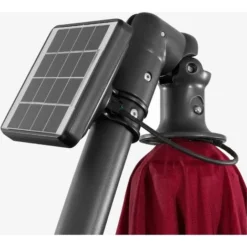 AREBOS Parasol De Terrasse/Jardin Parasol/Suspendu Avec éclairage / 40 LED Ø3m Rouge -Promos Jardin Lumi Magasin 12129851 4