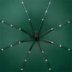 AREBOS Parasol De Terrasse/Jardin Parasol/Suspendu Avec éclairage / 40 LED Ø3m Vert -Promos Jardin Lumi Magasin 12438940 3