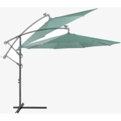 AREBOS Parasol De Terrasse/Jardin Parasol/Suspendu Avec éclairage / 40 LED Ø3m Vert -Promos Jardin Lumi Magasin 12438940 5
