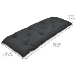Beautissu Coussin Pour Banc De Jardin Flair BK Graphite, 100x50x10 Cm -Promos Jardin Lumi Magasin 12546315 3