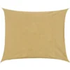 HOMCOM Voile D'ombrage Rectangulaire 4x6m Toile Solaire Taud De Soleil Sable