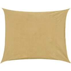HOMCOM Voile D'ombrage Rectangulaire 4x6m Toile Solaire Taud De Soleil Sable