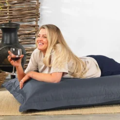 Veeva Coussin De Sol Pour Pouf Géant, Pouf Pour Adultes - Grand, Poufs D’intérieur Et D’extérieur, Gris Anthracite -Promos Jardin Lumi Magasin 14827546 3