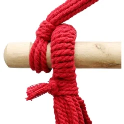 Hamac De Jardin Chaise Balançoire Suspendue Rouge/vert/jaune Avec 2 Oreillers -Promos Jardin Lumi Magasin 15937996 4