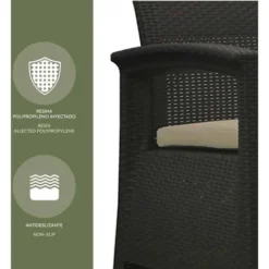 Salon De Jardin Chillvert Perugia En Résine 2 Canapés + Table Marron -Promos Jardin Lumi Magasin 17004663 5