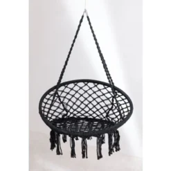 Fauteuil Suspendu De Jardin Bahli SKLUM Noir -Promos Jardin Lumi Magasin 17030192 4