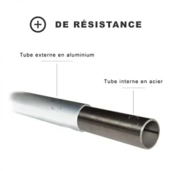 Parasol Déporté Carré De 3x3m Rotatif à 360° Chocolat PALATINO -Promos Jardin Lumi Magasin 173155 5