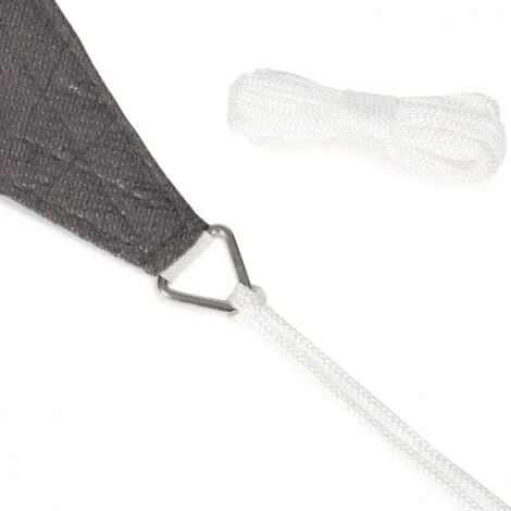 Voile D'ombrage Carré 4x4 M Gris 4 Voile D'ombrage Carré 4x4 M Gris – Image 4