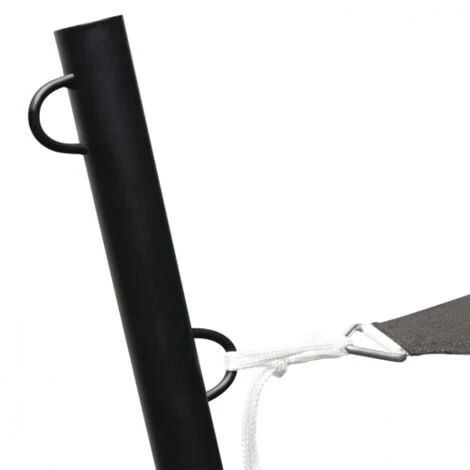 Mât De Fixation Pour Voile D'ombrage H. 220 CM Poteau Et Base Acier 4 Mât De Fixation Pour Voile D'ombrage H. 220 CM Poteau Et Base Acier – Image 4
