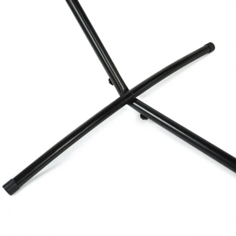 Hamac Avec Support Métal Et Toile Gris Anthracite 4 Hamac Avec Support Métal Et Toile Gris Anthracite – Image 4