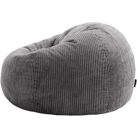 Icon Pouf Classique En Velours Côtelé Kingston, Fauteuil Pouf Pour Adultes, 85cm X 50cm, Gris Anthracite 5 Icon Pouf Classique En Velours Côtelé Kingston, Fauteuil Pouf Pour Adultes, 85cm X 50cm, Gris Anthracite – Image 5