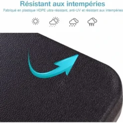 COSTWAY Pieds De Parasol Lot De 4 Dalles De Parasol Remplissable D'Eau 52L Ou De Sable 72 KG Pour Terrasse, Cour, Jardin Noir -Promos Jardin Lumi Magasin 18315695 3