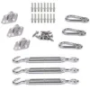 Kit Inox Fixation Voile D'ombrage 3 Points De Fixation