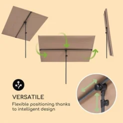 Flex-Shade L Parasol 150 X 210 Cm Polyester UV 50 Taupe -Promos Jardin Lumi Magasin 18408867 3