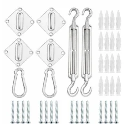 Kit De Fixation Pour Voile D'ombrage DETEX® Fixation Auvent Store Protection -Promos Jardin Lumi Magasin 18473902 4