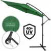 KINGSLEEVE® Parasol Déporté Inclinable Ø 300 Cm Pare-soleil En Aluminium Avec Manivelle Protection UV 40+ Jardin Extérieur Vert