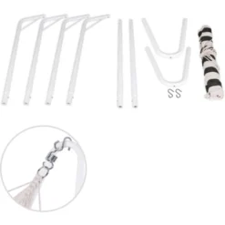 Hamac Avec Cadre En Métal - 274 X 82cm - 100% Coton - Coloris Au Choix Noir -Promos Jardin Lumi Magasin 18477086 5