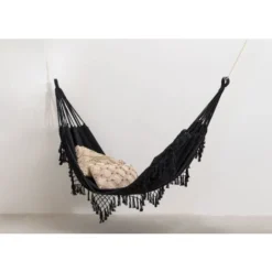 Hamac Kotga SKLUM Noir -Promos Jardin Lumi Magasin 18590930 3