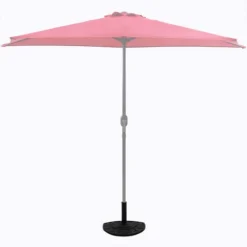 Demi-pied De Parasol Noir Demi-cercle Aspect Fonte Vintage Et Motifs Floraux -Promos Jardin Lumi Magasin 18743974 5
