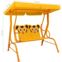 Balancelle Pour Enfants Jaune 115x75x110 Cm Tissu VidaXL -Promos Jardin Lumi Magasin 19604515 3