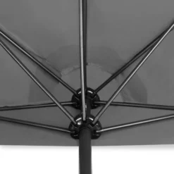 Demi-parasol De Jardin Ø270 Cm Parasol De Balcon Terrasse Avec Manivelle Toile Hydrofuge Protection UV 50+ Anthracite -Promos Jardin Lumi Magasin 19606920 3