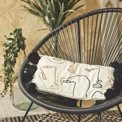 Fauteuil ACAPULCO Forme D'oeuf - Noir - Fauteuil 4 Pieds Design Rétro. Cordage Plastique. Intérieur / Extérieur 9 Fauteuil ACAPULCO Forme D'oeuf - Noir - Fauteuil 4 Pieds Design Rétro. Cordage Plastique. Intérieur / Extérieur -Promos Jardin Lumi Magasin 19860495 5