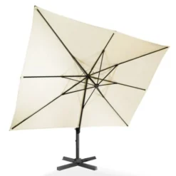 Parasol Déporté Rotatif 360 CALVI écru 3x4 M Avec Housse -Promos Jardin Lumi Magasin 19886095 4