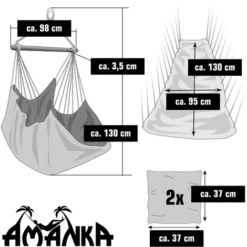 Chaise Suspendue Avec 2 Coussins Réversibles Balançoire D'extérieur Pour Balcon -Promos Jardin Lumi Magasin 20285179 4