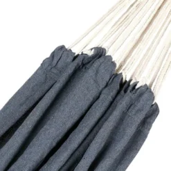 Hamac 210x150 Cm Charge Max 300kg Toile Suspendu Extérieur Pour Jardin Camping Couchette Résistante Aux Intempéries Gris -Promos Jardin Lumi Magasin 20716364 3