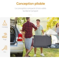 OUTSUNNY Transat De Jardin Chaise Longue Pliante Bain De Soleil Pour Lecture Gris -Promos Jardin Lumi Magasin 20895698 5