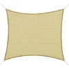 OUTSUNNY Voile D'ombrage Carré 3 X 3 M Polyéthylène Haute Densité Résistant Aux UV Coloris Sable