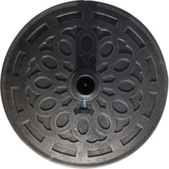 OUTSUNNY Pied De Parasol Base De Lestage Parasol Rond Résine Imitation Fonte Motif Rosace Ø 49 Cm Poids Net 12 Kg Bronze -Promos Jardin Lumi Magasin 25008659 3