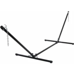 COSTWAY Support Hamac,Support Pied De Hamac En Métal Pour Accrocher Lit Balancelle Et Chaises Suspendues Capacité De Charge 120KG Noir