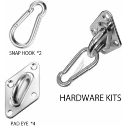 LITZEE Kit De Fixation Voile D'ombrage - Acier Inoxydable 304 Kit Accessoires De Fixation De Matériel Pour Voile D'ombrage, Toile D'ombrage Triangulaire, Carré -Promos Jardin Lumi Magasin 26461890 4