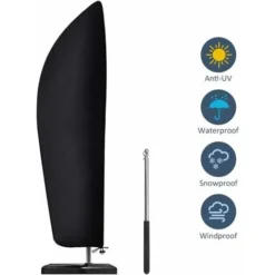 Housse De Parasol 210D Tissu Oxford Imperméable Et Anti-poussière 265x40/70/50cm