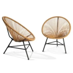 Salon De Jardin IZMIR Table Et 2 Fauteuils Oeuf Cordage Effet Rotin -Promos Jardin Lumi Magasin 28908921 5